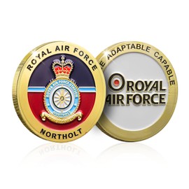 The Koin Club Royal Air Force Station RAF Northolt Commemorative Gold Spoof Challenge Coin
