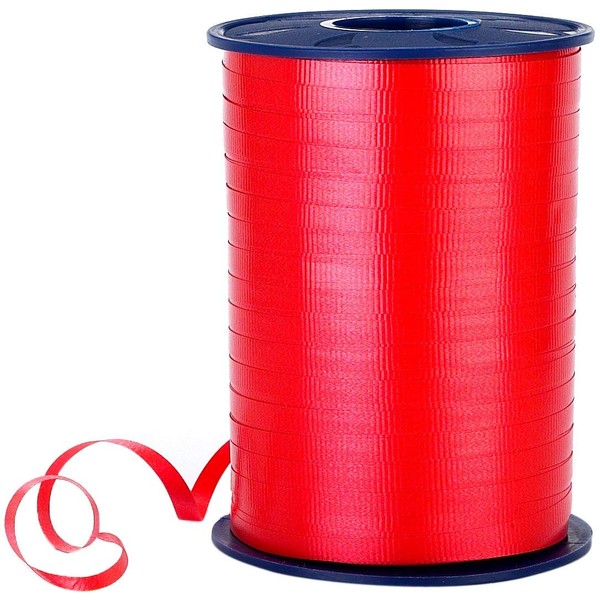 Morex Ribbon Poly Crimped Curling Ribbon, 3/16-Inch by 500-Yard, Red,