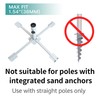 AMMSUN Foldable Portable Beach Umbrella Stand-Portable Patio Umbrella Base Holder,Outdoor