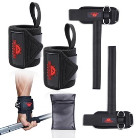 Correas de elevación antideslizantes para muñeca con bolsa para levantamiento de pesas, doble anillo en D para peso muerto, pull-Ups, entrenamiento de máquina de cables