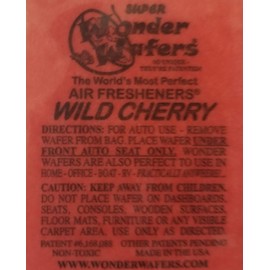 Wonder Wafers 10 CT Individually Wrapped Air Fresheners Wild Cherry