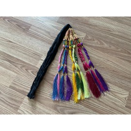 Unbranded Hair Paranda Women Hair Accessory Black with Multi color Traditional Hair Braid