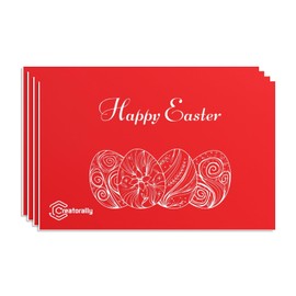 Creatorally Laser Engraving Blanks, Engravable Materials for Laser Cutting 30x20 cm, ABS Plastic Sheet 1.3mm 4Pcs Cut to Size Double Color for Crafting Custom Sign (White on Red)