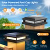 Solar Post Cap Lights 6-Pack, 2 Modes 16LEDs Bright Solar