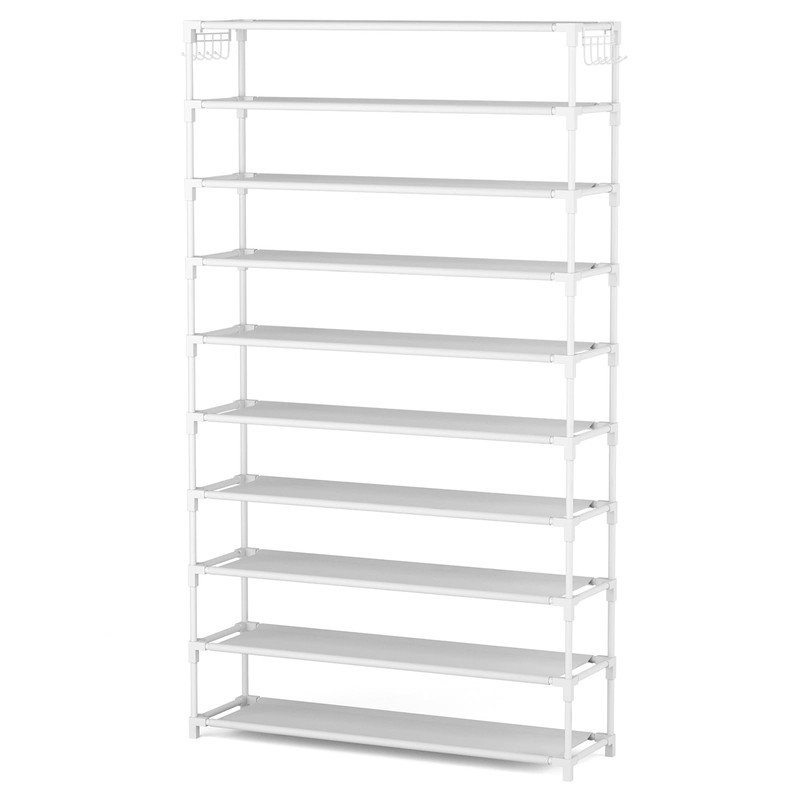 LANTEFUL 10 Tiers Shoe Rack 50 Pairs Large Capacity Tall