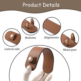 Fkereg 2 Pack Leather Purse Shoulder Strap Pads for Pressure Relief, Detachable Bag Handle Wrap Cover, Crossbody Handbag Tote Straps Replacement, Backpack Handle Protector Cushion, Brown