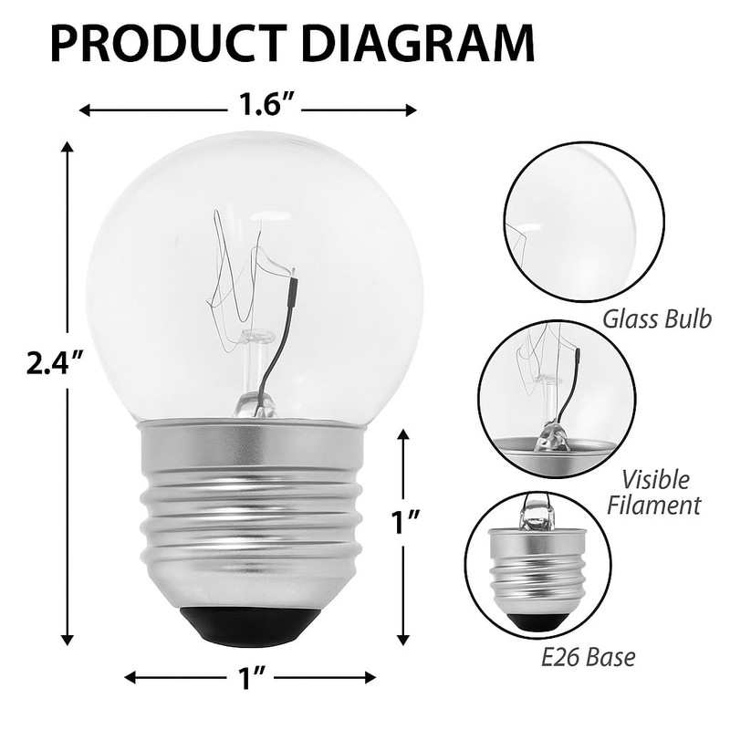 Mandala Crafts Low Wattage Light Bulbs for Signs and Indicators