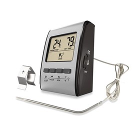 YFL Digital Meat Thermometer with Timer Mode and Backlight, Stainless Steel BBQ Food Thermometer, Premium Cooking Thermometer for Oven BBQ Grill Smoker Beef Turkey Camping & Kitchen Gadgets