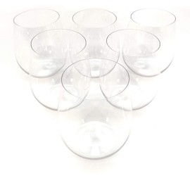 36 piece Stemless Unbreakable Crystal Clear Plastic Wine Glasses Set of 36 (12 Ounces)