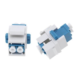5 Pcs LC to LC Coupler Multimode Fibre Optic LC Fiber Keystone Optic Duplex 10GB F/F for Wall Plates Patch Panels Surface Mount Boxes