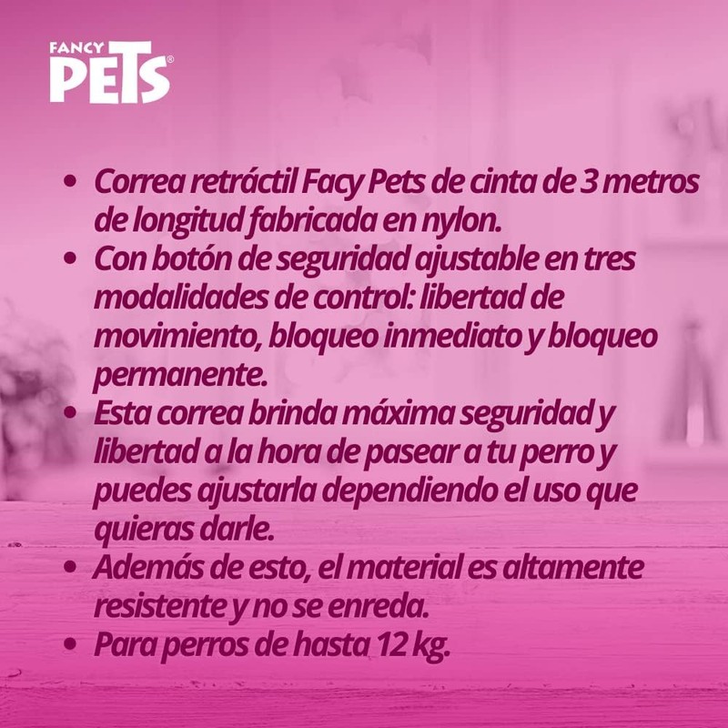 Fancy Pets Correa Retráctil para Perro y Gato Chico Color