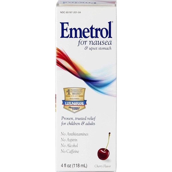 Emetrol Emetrol Nausea Relief Liquid Cherry Flavor, Cherry Flavor 4 oz (Pack of 2)