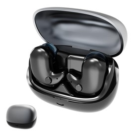 FALLELF Sleep Earbuds for Side Sleepers,Sleep Headphones with Digital Display,Mini Earplugs Side Sleep Comfortable Bluetooth Earphones (Black)