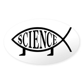 CafePress Science Fish Oval Sticker Oval Car Bumper Sticker
