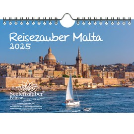 Reisezauber Malta DIN A5 Calendar for 2025 Mediterranean City and Country Seelenzauber