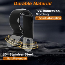 KPALAG 30 PCS 1/2" Brake Line Clips 304 Stainless Steel Rubber Coated Insulated Cable Clamps-Metal Wire Clamps, Hose Clamp, Pipe Clamp for 1/2" Tube, Lines(30 PCS Self-Tapping Screws)