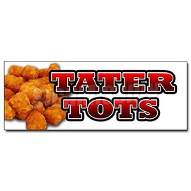 12" Tater Tots Decal Sticker Tots French Fries Potato Taters Appetizer Dinner