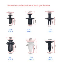 Car Body Trim Clips Set 120 Pcs,Car Interior Retainer Clips,Plastic Rivets Fastener Box Set, Universal Fittings And Removal Clips Tools Kit,Contains Fastener Panel Removal Tool And Repair Kit