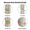 BEL AVENIR Magnetic Curtain Tiebacks, Decorative Drapery Holdbacks Modern Woven