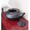 Pinecone Wood Stove Kettle Steamer| Solid Cast Iron| Matte Black