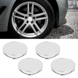 Msyuusr 4 PCS Car Wheel Hub Center Cap, Center Caps for Wheels, Snap-in Wheel Center Hubcaps,Universal Center Caps for Rims Accessories (Silver)