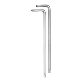 sourcing map 2pcs T30 Tamper Proof Torx Star Key Bit Wrench 5.31" Long Arm L-Shaped 6 Points Wrenches Chrome-Vanadium Steel Hand Tool for Automotive/Home Repairs