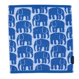 Marushin 6105024200 Finlayson Elephant Blue 100% Cotton, Antibacterial and Odor Resistant, Hand Towel, Handkerchief, Present, Gift, Birthday