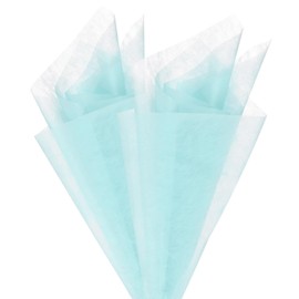 M METERXITY 114-Sheet Korean Cotton Wrapping Flower Paper, 11.8 Inch/ 30cm Waterproof Floral Wrapping Cotton Paper for Bouquets/Gift Packaging [Sky Blue]