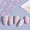 3 Sheets French Bow Nail Stickers for Nail Art, 3D