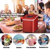 Posdutti Ice Maker Machine for Countertop, Bullet-Shaped Ice Cubes Ready
