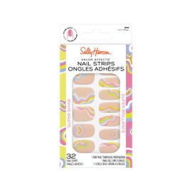 Sally Hansen Salon Effects Nail Strips | No UV Light Needed, No Dry Time, Long-Lasting, Non-Damaging | 32 Nail Strips, 1 Cuticle Stick, Nail File, Prep Pad | Call It Magic