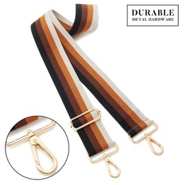 DOAPMLL Wide Purse Straps Replacement Adjustable Crossbody Gold Hardware Canvas Shoulder Strap For Women (5CM, StripeColor07)
