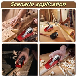 ZMShenMa 1 PCS Woodworking Planer, Adjustable Block Planer, Used for Trimming, Carving, Trimming, Manual Tool for Furniture Repair, Mini Woodworking Hand Board and DIY Woodworking Crafts（RED）