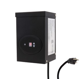 GKOLED ETL Listed 120W Low Voltage Transformer with Photocell and Timer, 120V AC to 12V AC Outdoor Power Pack, Dual Isolated Outputs, for Landscape Lighting Systems, Fully Encapsulated Toroid Core