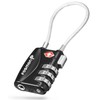 Fosmon TSA Accepted 3 Digit Combination Cable Lock for Suitcase,