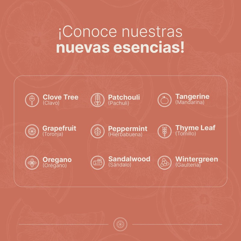 Aceite Esencial con Ingredientes Puros y Naturales de 50 ml.