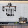 Yawinhe Industrial Pipe Clothes Rack with Top Shelf, Wall Mounted