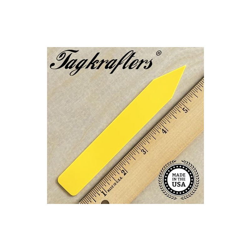 TAGKRAFTERS 6" x 7/8" Yellow Professional Duty Pot Stakes -