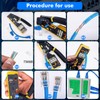 RJ45 Crimp Tool Kit 157PCS, Pass Through Ethernet Crimping Tool,