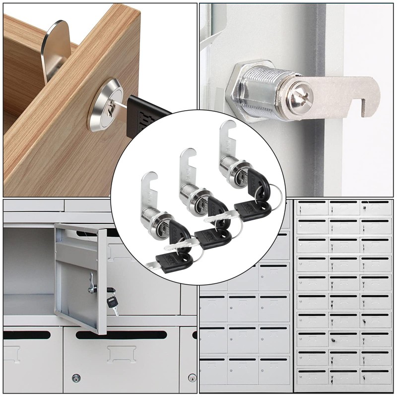 VIDETOL 10 Pack Security Cam Lock, 30mm Cabinet Locks with