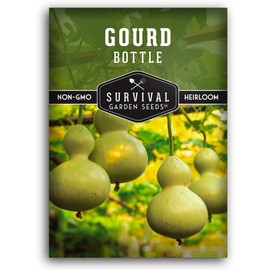Bottle Gourd Seed for Planting - 1 Packet with Instructions to Plant & Grow Birdhouse or Calabash Gourds in Your Home Vegetable Garden - Non-GMO Heirloom Variety Plant Seed - Survival Garden Seeds