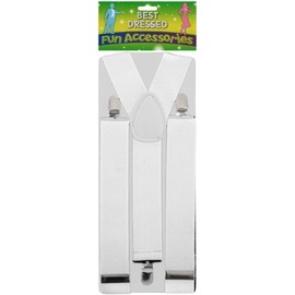 WHITE BRACES 80's GEEK FANCY DRESS