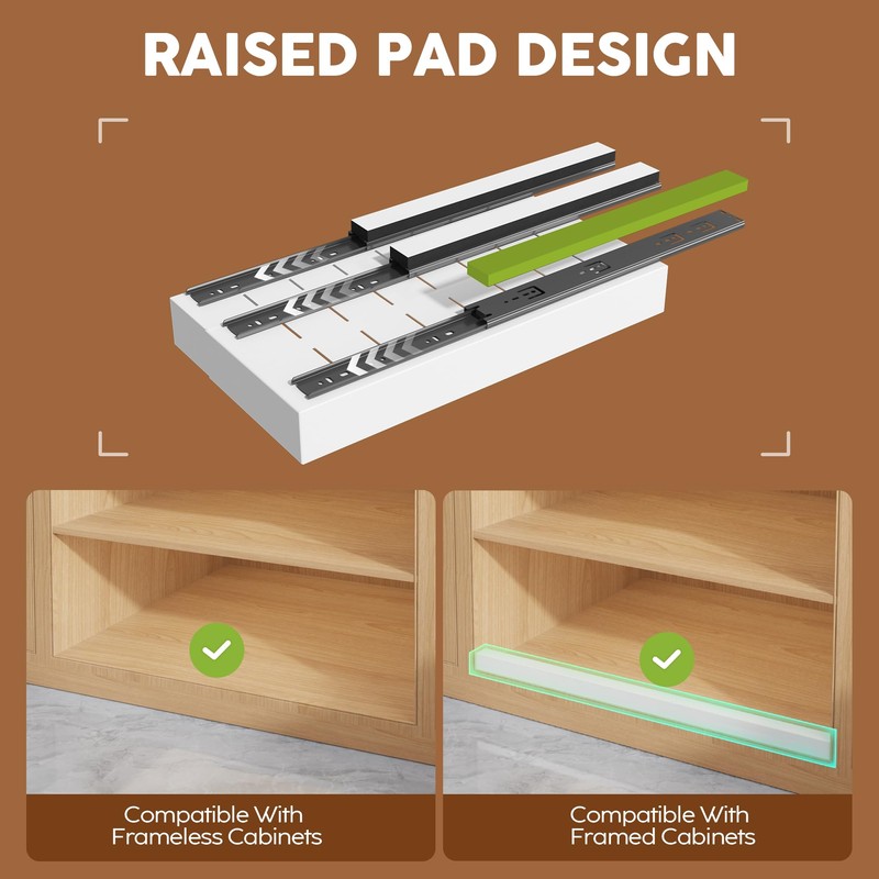 Seinloes 2 Pack Expandable Pull Out Cabinet Organizer 21" Deep