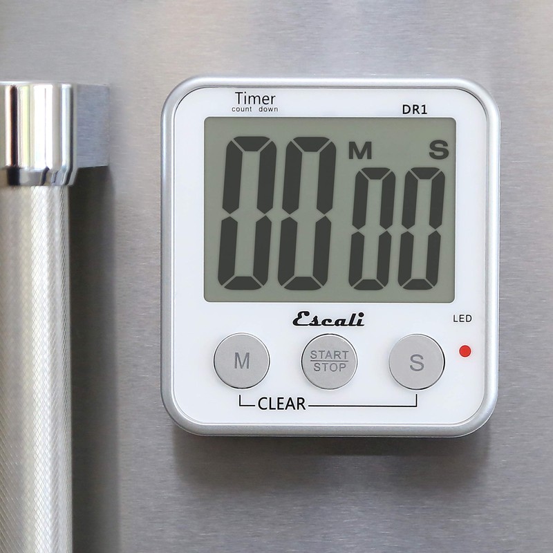 Escali Extra Large Display Digital Kitchen Timer with Clock Mode,