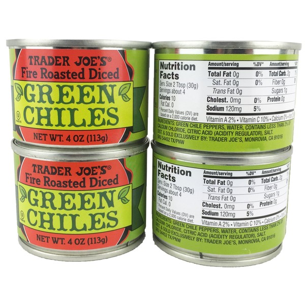 Trader Joes New Mexico Hatch Valley Fire Roasted Diced Green