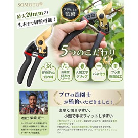 SOMOTO Pruning Scissors, Sharp Sharp, Gardening Scissors, Branch Cutting Scissors, Lightweight, Easy to Grip, Rust Resistant, Easy to Use, Compact Pruning Scissors, Pruning Shears, Branch Cutting
