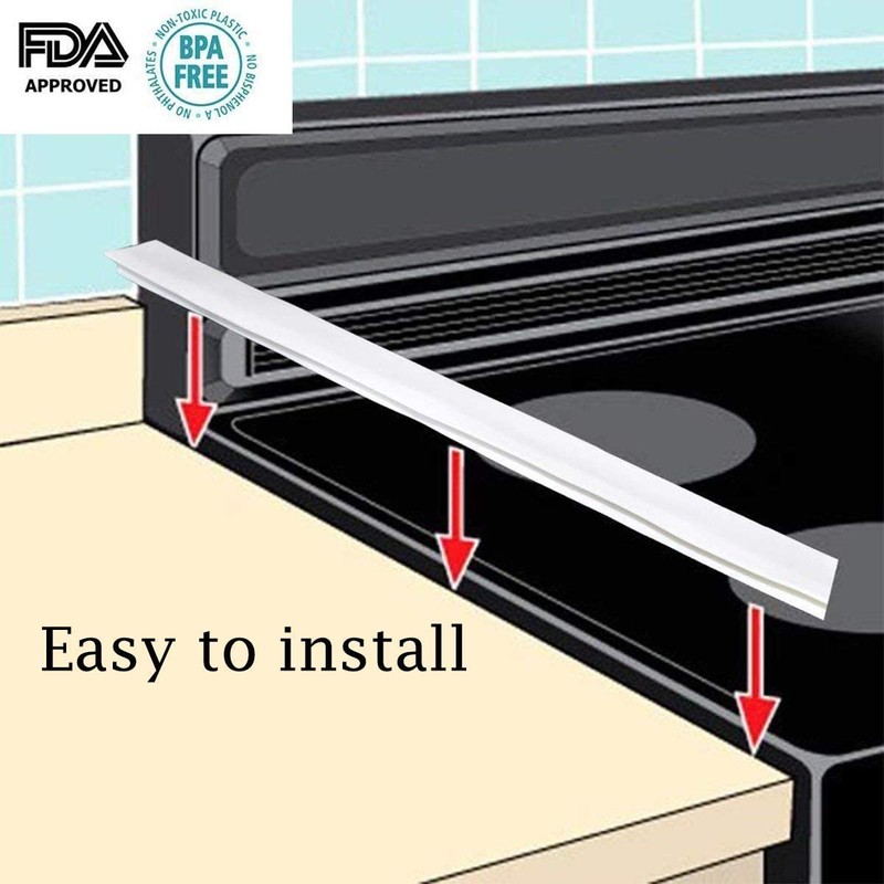 Silicone Gap Cover, (2 Pack) Silicone Gap Stopper Kitchen Stove
