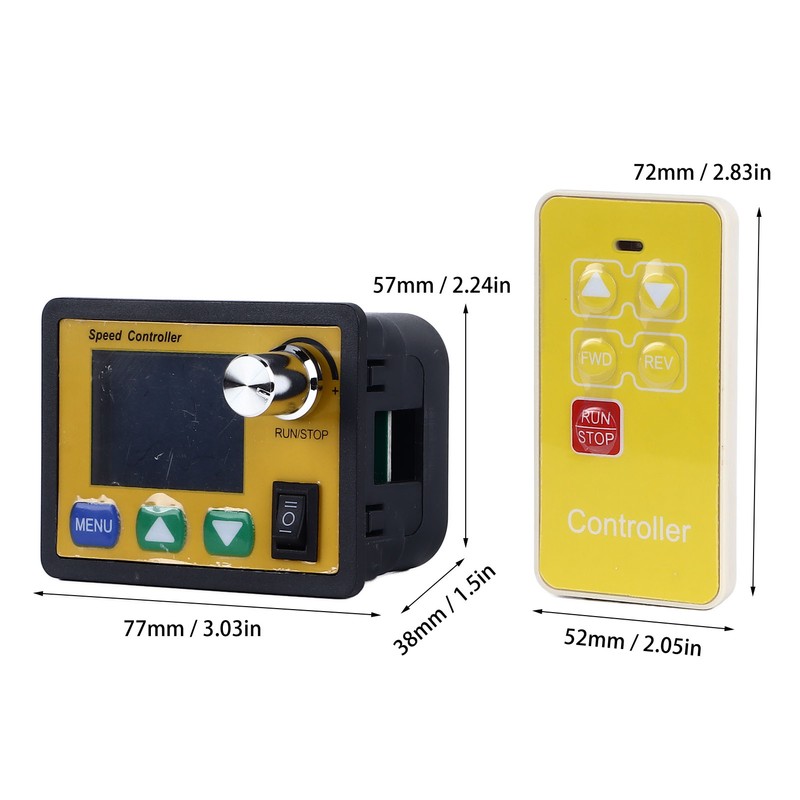 DC Motor Speed Regulator CW CCW LCD Display Button Knob