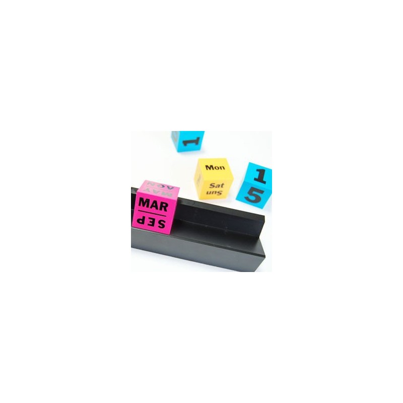 arteum – Perpetual Calendar, Cubes (Colors) – Multicolor
