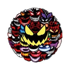 Horrible Grimace Demon Stickers for Water Bottle,50 PCS Nordic Style Scrawl Stickers Pack for Suitcase Laptop Phone Luggage Guitar,Waterproof Vinyl Stickers for Teens Girls Children Party Favors